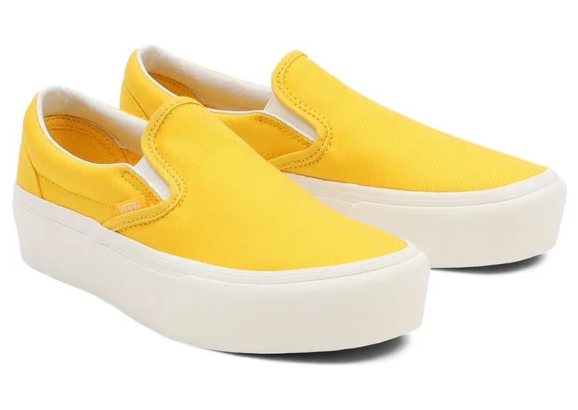 VANS Twill Classic Slip-on Platform Schoenen Geel (VN0A5KXBB10)