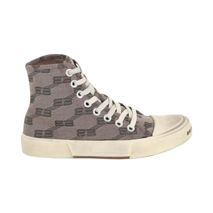 Balenciaga Paris BB Monogram High-Top Grey (688756W-3RQ1-2298)