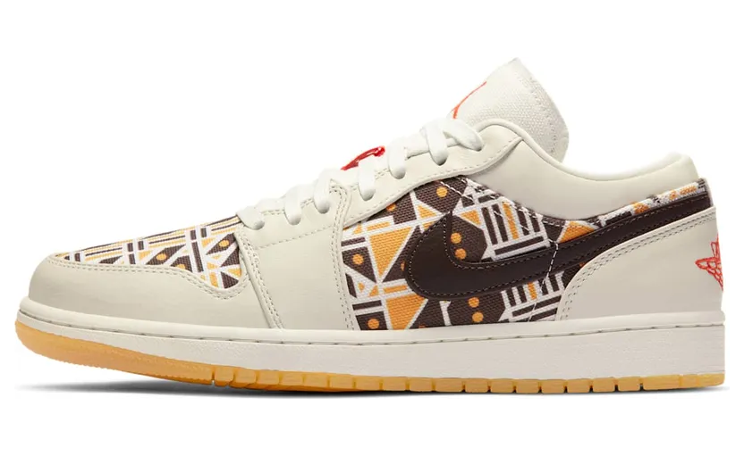 Air Jordan 1 Low Quai 54 “Sail / Baroque Brown / Gum Light Brown / Team Orange” (CZ4155-100)