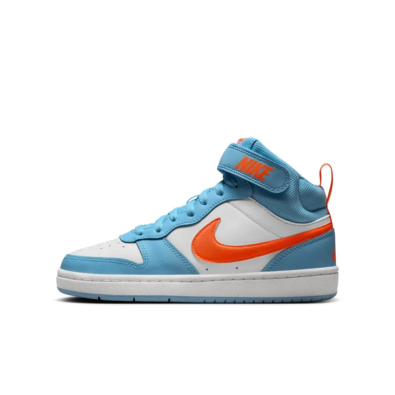 Nike Court Borough Mid 2 Aquarius Blue White Total Orange (HF4791-407)