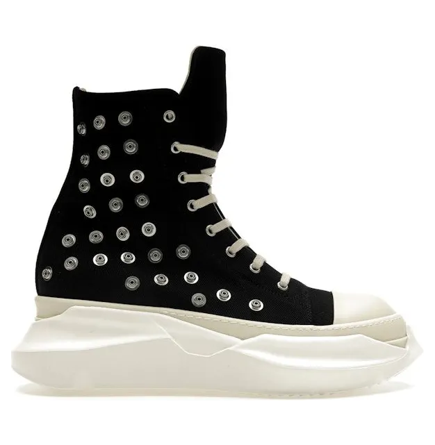 Rick Owens DRKSHDW Abstract Sneaks Studded Eyelets Black Milk (DU02C5840-DOES2-911)