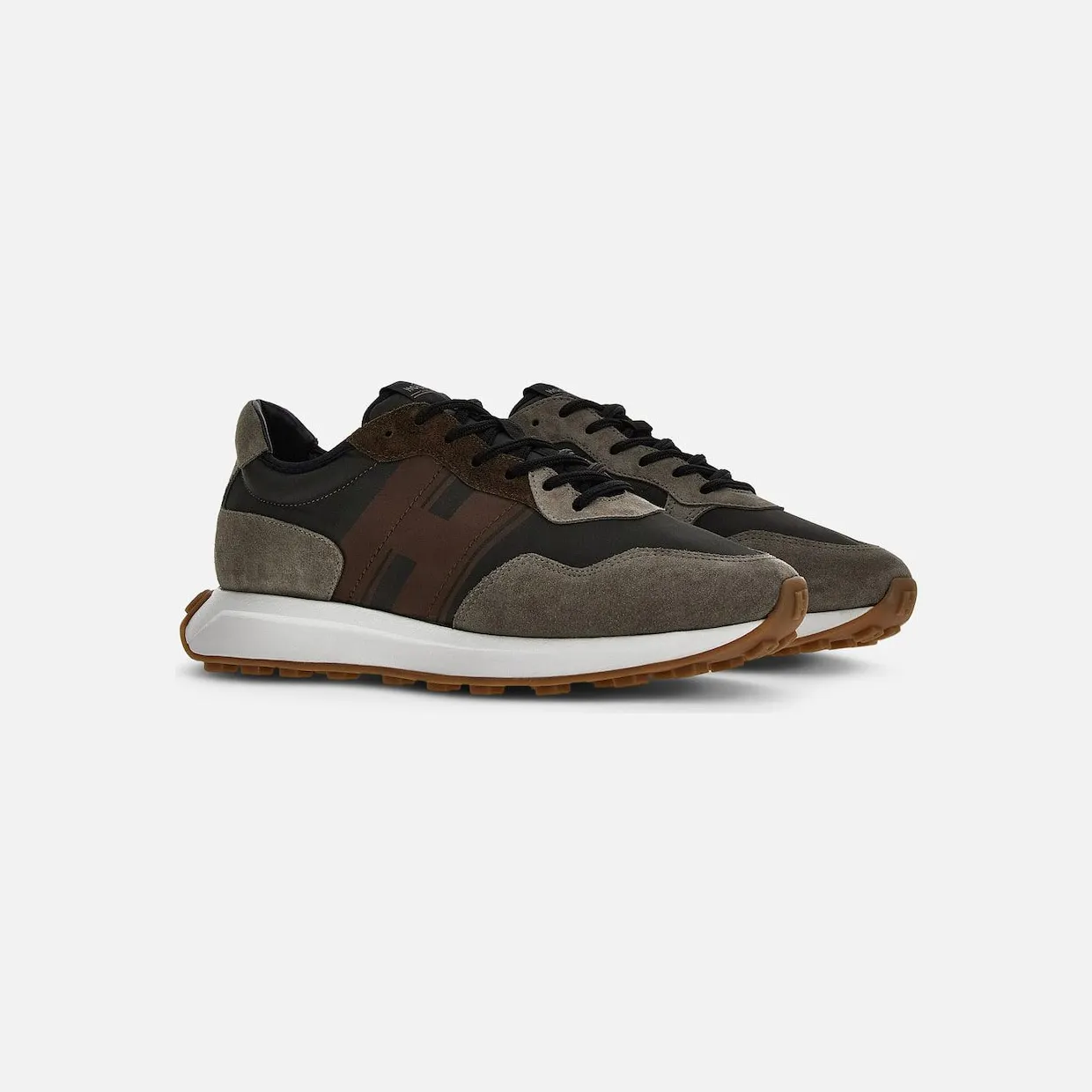 Sneakers Hogan H601 Brown Grey Black (HXM6010EG014B7914F)