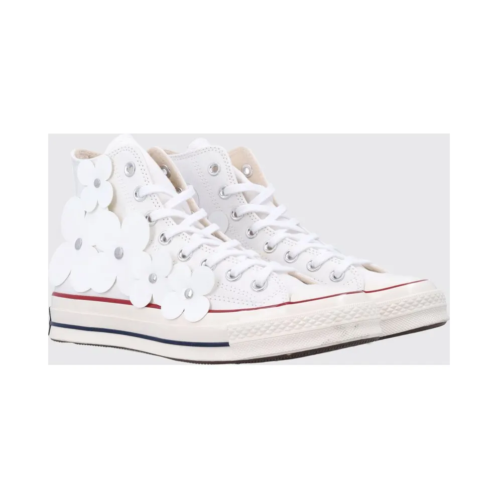 Converse Chuck 70 3-D Flourish Canvas Sneakers with Applied Flowers White (A20663CWF)