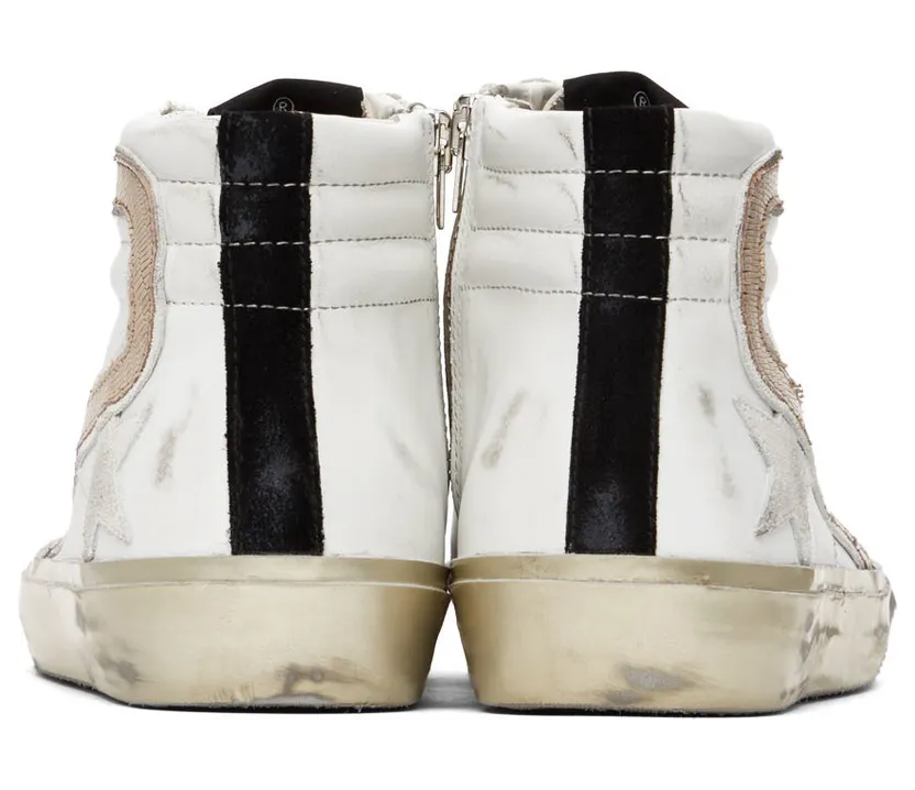 Golden Goose White Slide Leather Sneakers (GWF00115.F002452.10874) (4)