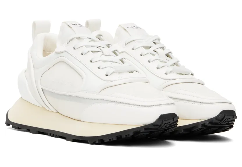 Balmain Off-White Racer Sneakers (YN1VK704TSNY) (4)