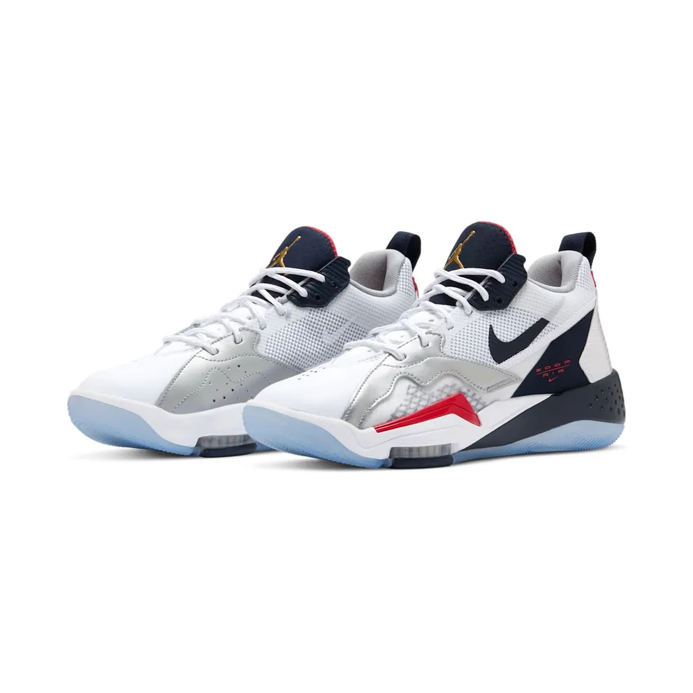 Jordan Zoom 92 Olympic White/Obsidian-True Red-Metallic Silver (CK9183-101)