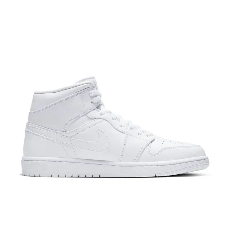 Air Jordan 1 Mid Triple White 2.0 (2020) (554724-130)
