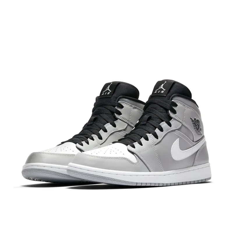 Jordan 1 Mid Wolf Grey Black White Wolf Grey/White-Black (554724-046)