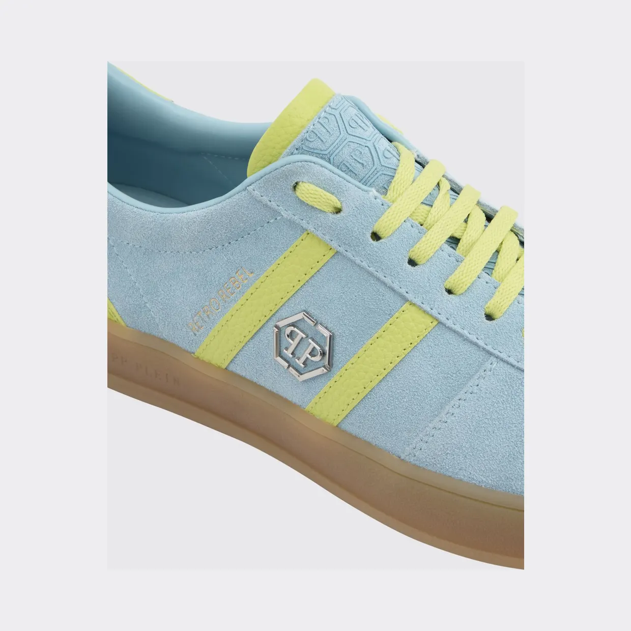 Philipp plein Retro Rebel Suede Sneakers Turquoise (PAFSUSC0941PLE010N07) (3)