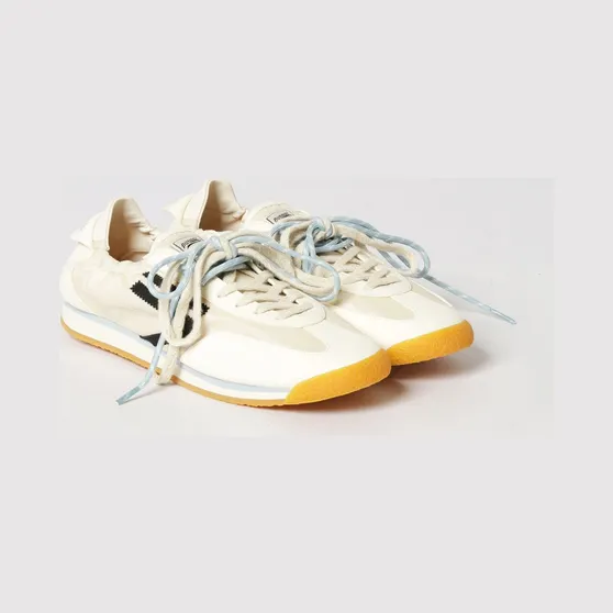 Puraai Panther Vegan Leather and Nylon Sneakers Cream (PU602P036)