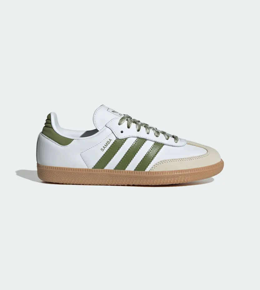 Adidas Samba OG “White Tech Olive Gum” (JS1352)