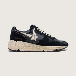 Golden Goose Running Sole In Black Nappa And Suede (GWF00126.F003775.90352)
