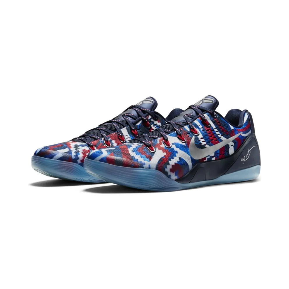 Nike Kobe 9 EM Low Indpendence Day White/Metallic Silver-Hyper Cobalt (646701-104)