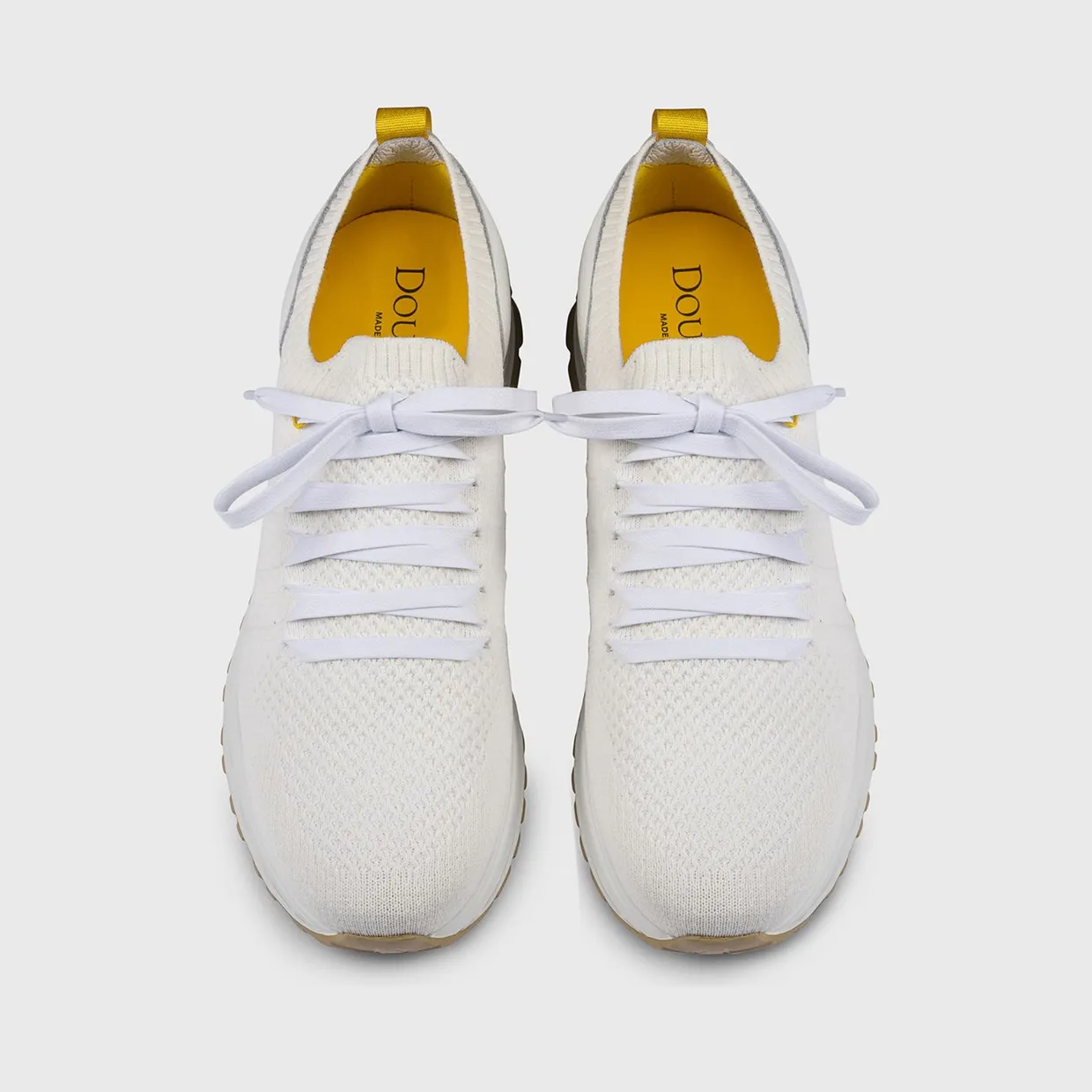 Doucal’s Crochet Knit and Leather Sneakers White (DU3222SYDNPZ830DW13) (2)
