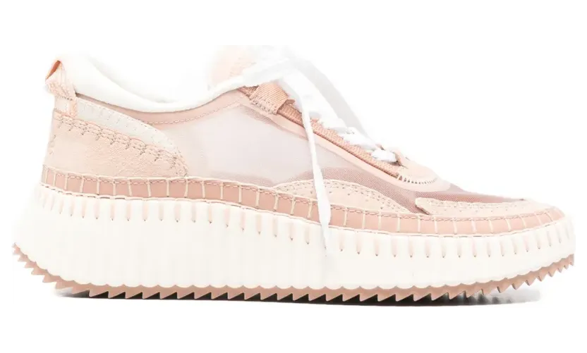 Chloé Nama sneakers met plateauzool – Beige (CH26S579VN)