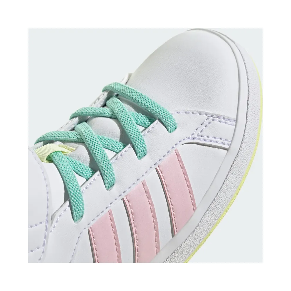 adidas Grand Court Mid Cloud White Clear Pink Ice Yellow (IE8705)