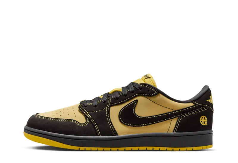 Jordan 1 Retro Low OG Quai 54 Black Tour Yellow Red (IB8836-007)