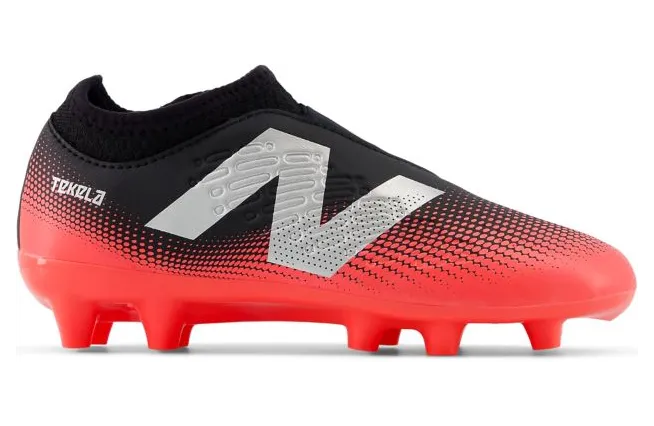 New Balance Tekela Magique V4+ Junior FG Black Energy Red Metallic Silver (GS/PS) (SJT3FR45)