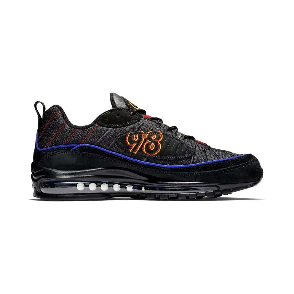 Nike Air Max 98 Black Amarillo University Red (2019) (CD1537-001)