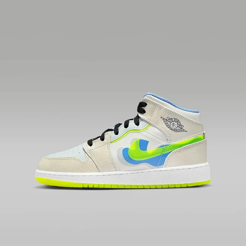 Air Jordan 1 Mid SE GS “Warped Swoosh'” (DV1314-017)