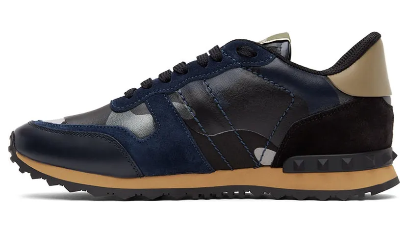 Valentino Garavani Blue & Grey Camo Rockrunner Sneakers (WY2S0723XVU) (3)