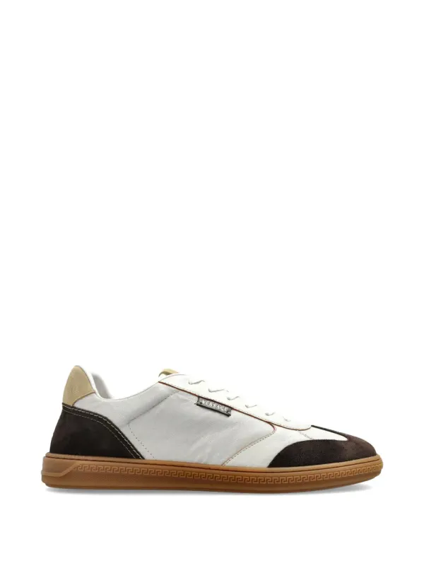 Versace Greca Court Sneakers aus Nappaleder – Gelb (10242051A17776)