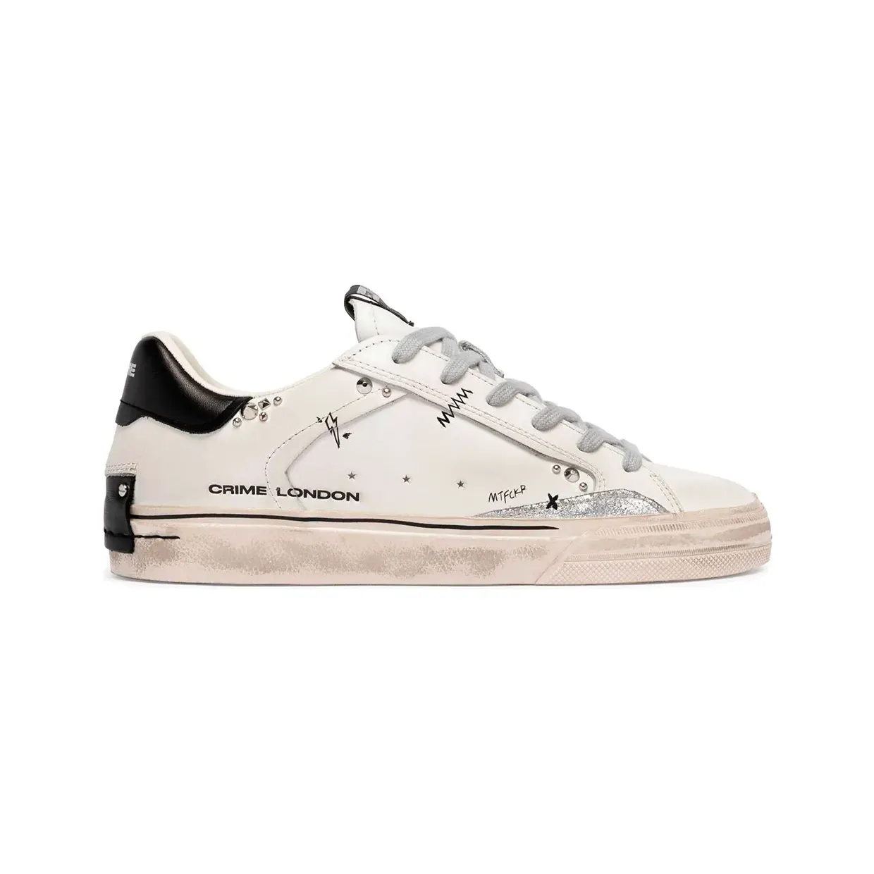 Crime London Deconstructed stud-embellished “White” (23072AA9)