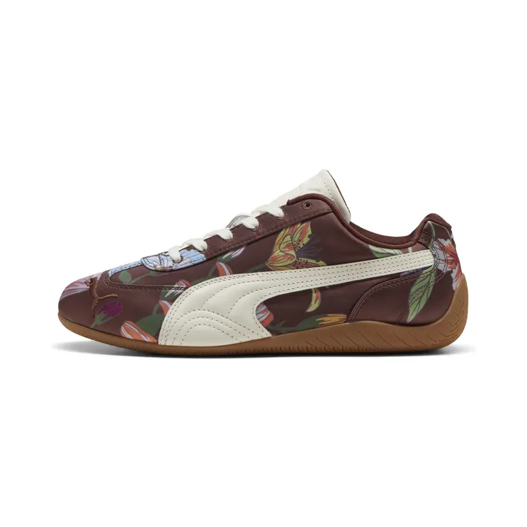 Puma Speedcat Silky “Chocotart / Warm White” (407840-02): satijnen bloemen, terug bij Puma onder de adviesprijs