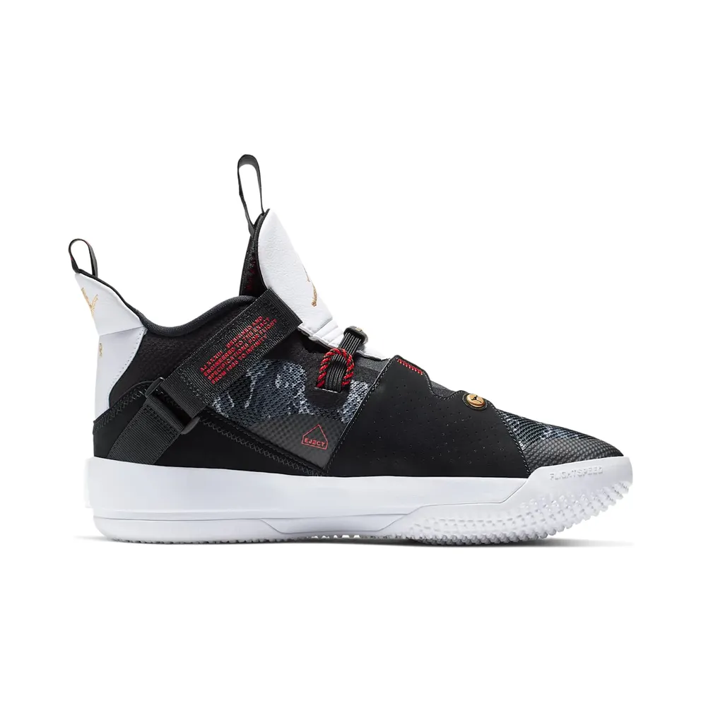 Jordan XXXIII Camo Black/Metallic Gold-White-University Red (AQ8830-016)