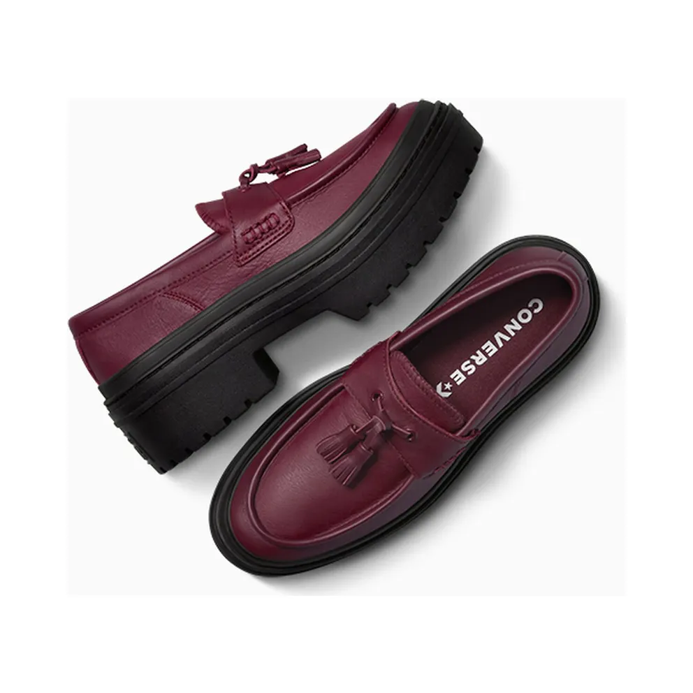 Converse Chuck Taylor All Star Lugged Heel Loafer Platform Leather Deep Bordeaux/Deep Bordeaux (A14708C)