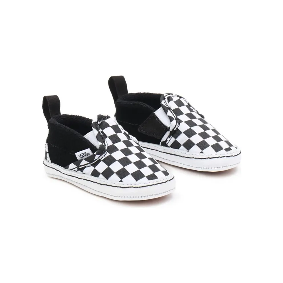 VANS Checker Slip-on V Crib Baby Shoes (Black)
