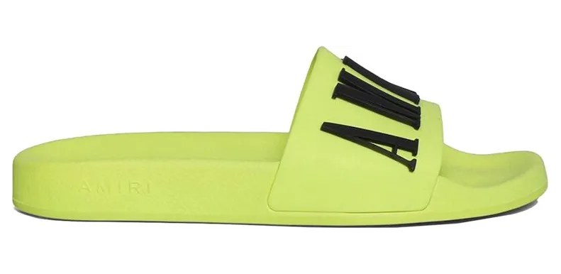 AMIRI Pool Slide Debossed Volt Black (PF22MFF001-800)