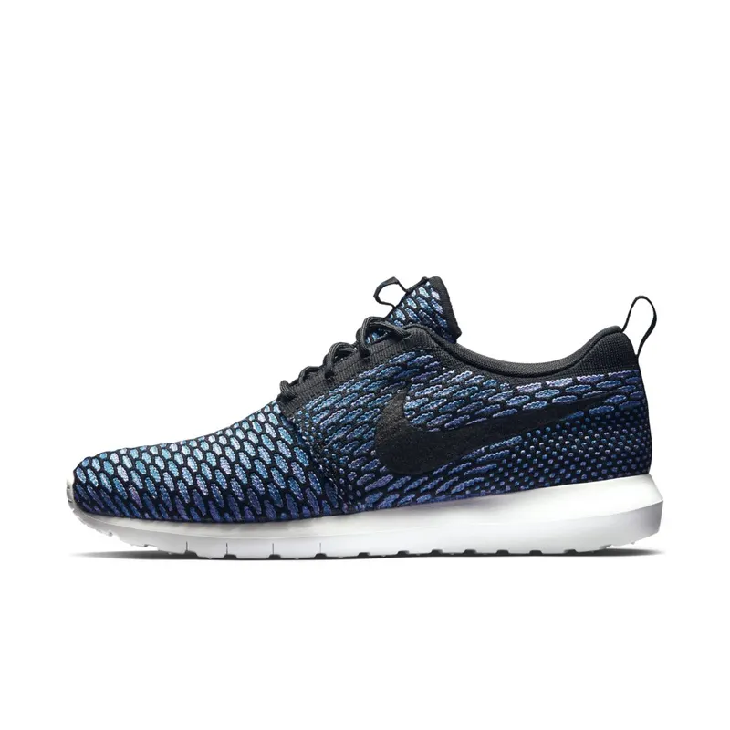 Nike  Roshe Run Flyknit Neo Turquoise Black/Black Neo Turquoise (677243-002)