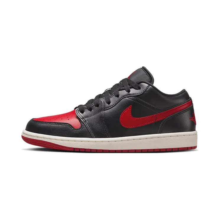 Air Jordan 1 Low Bred “Black / Sail / Gym Red” (DC0774-061)