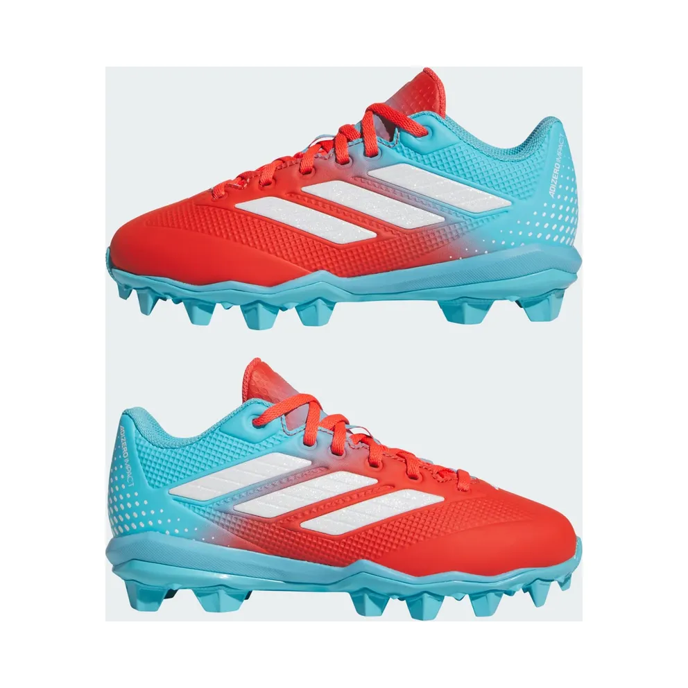 Adidas Adizero Impact 2.0 Candy Molded Cleats Kids Bright Cyan / Cloud White / Bright Red (JR3817)