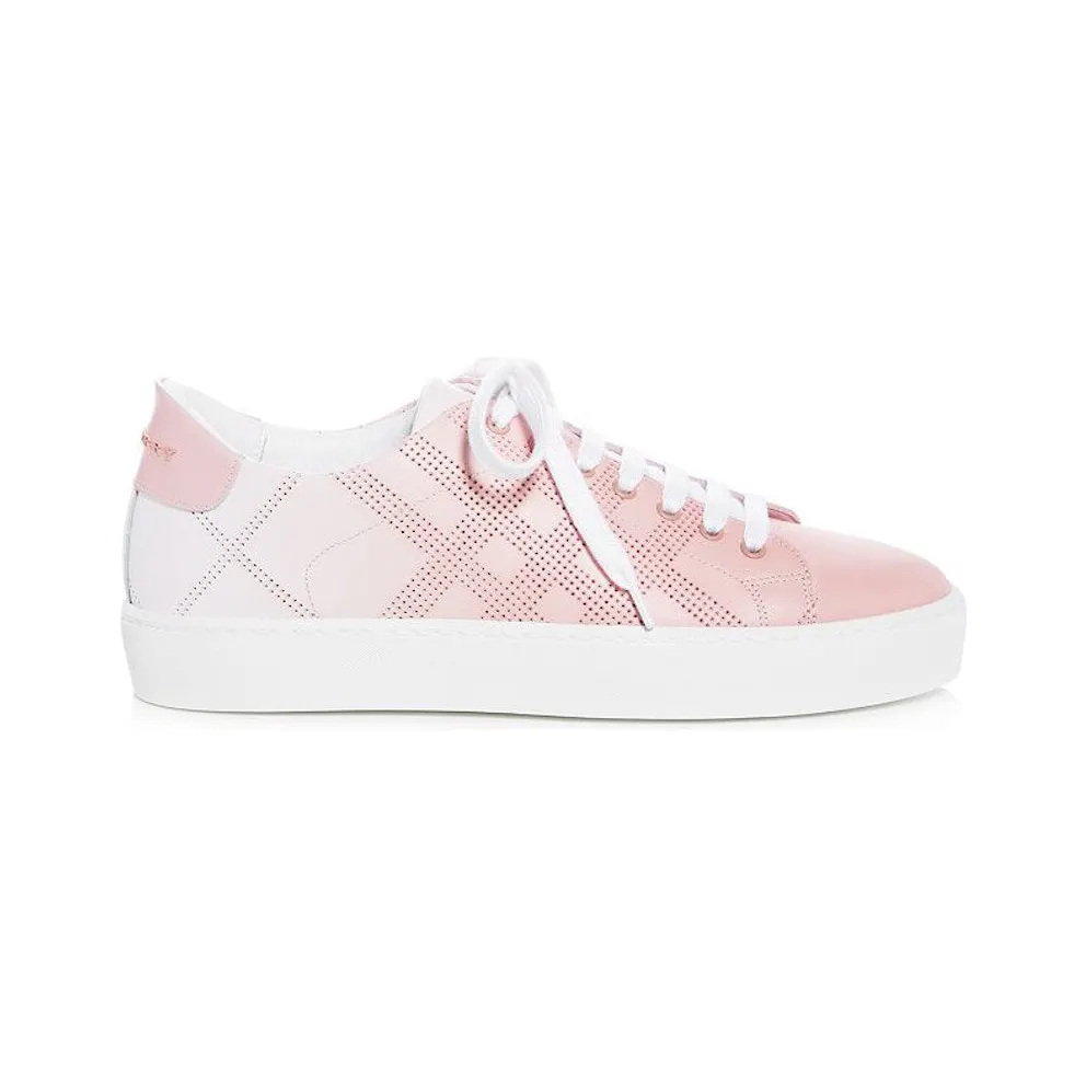 Burberry Westford Perforated Check Low-Top Pink White (8005269)