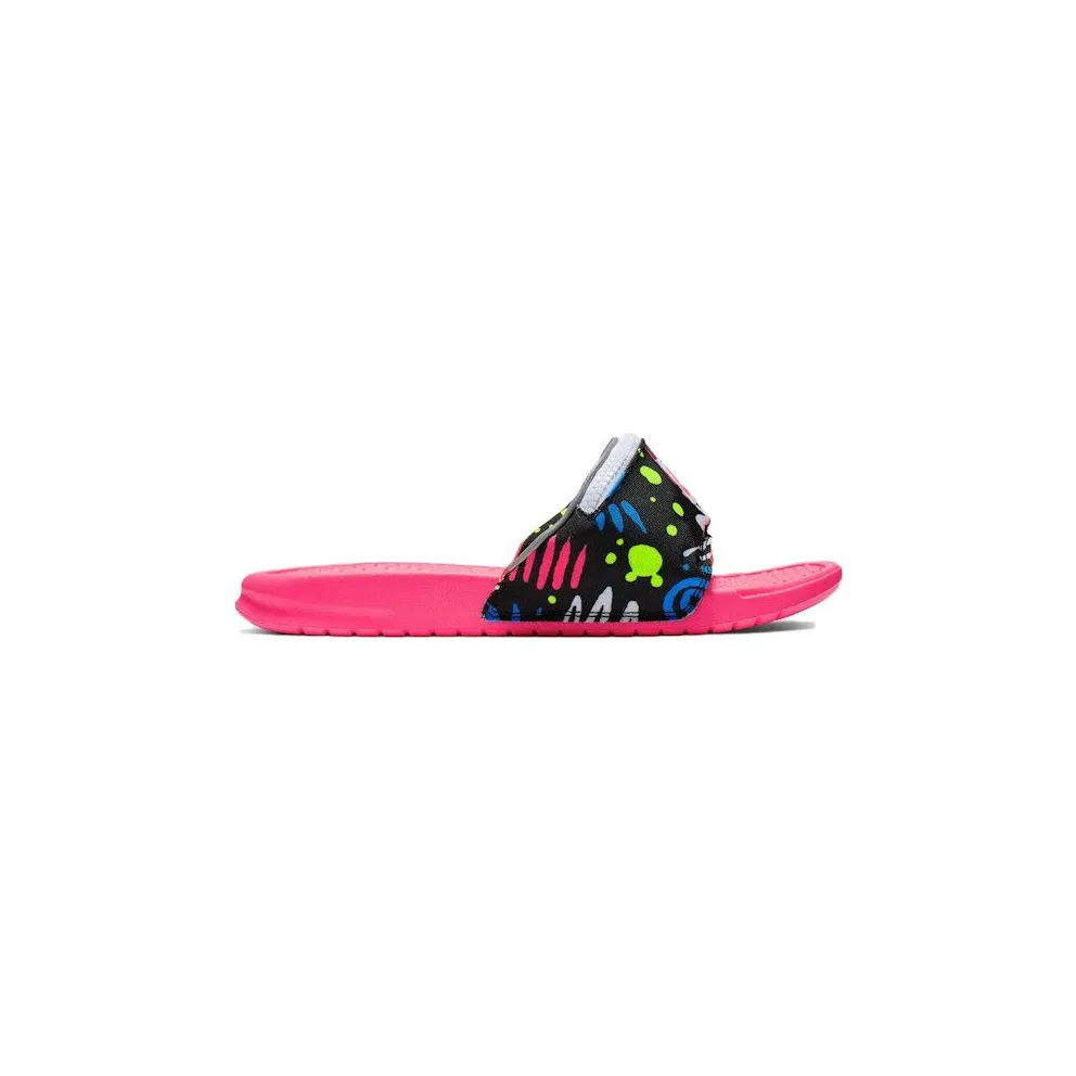 Nike Benassi JDI Print Slide Fanny Pack Neon “Racer Pink / Photo Blue / Black” (CJ2967-600)