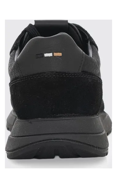 Boss Nylon and Suede Sneakers Black (50557841005) (2)