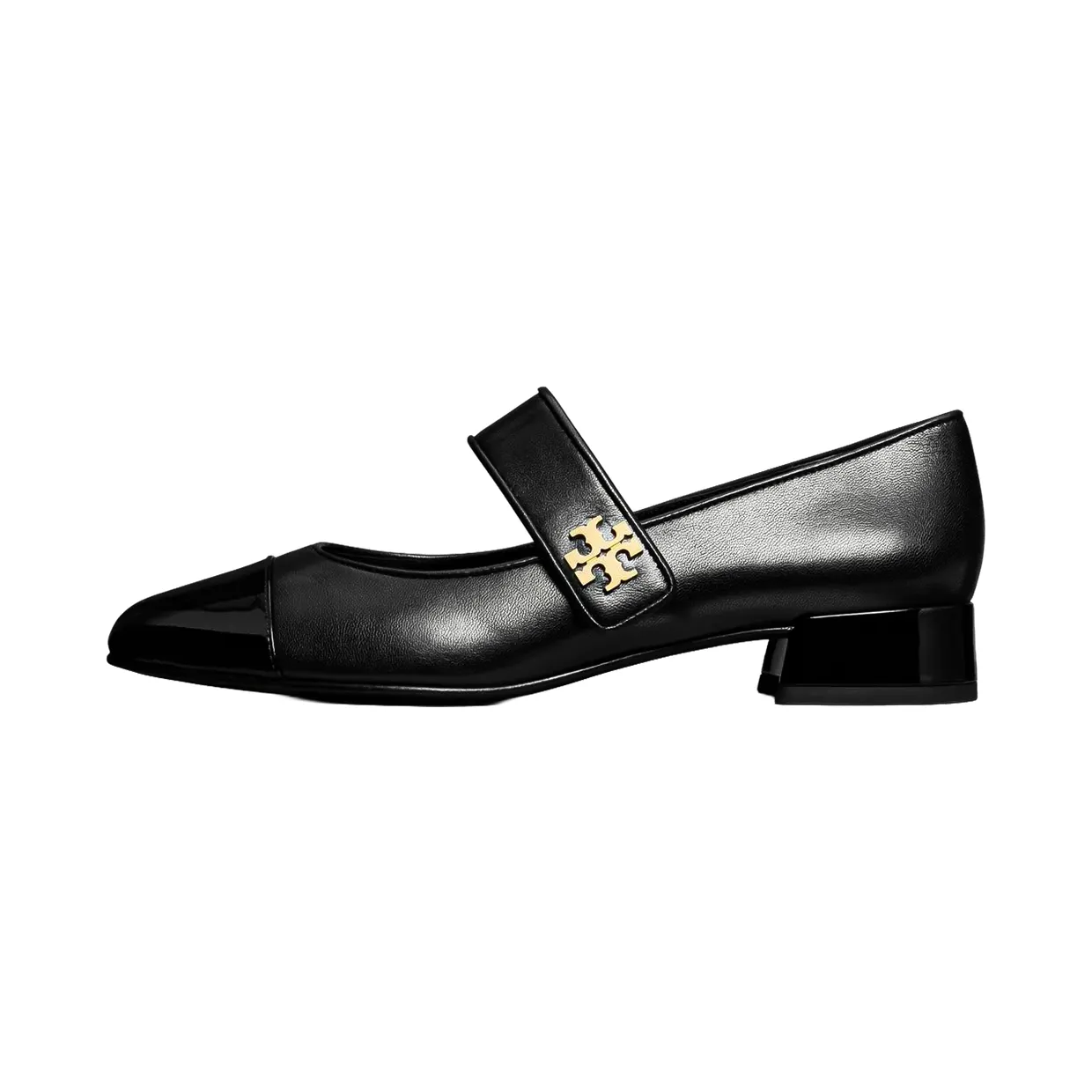 Tory Burch Cap-Toe May Jane Ballerina “Perfect Black” (160313-004)