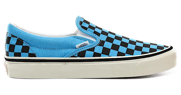 Vans Classic Slip-On 98 DX Anaheim Factory – Blue Neon Checkerboard (VN0A3JEXV9L)