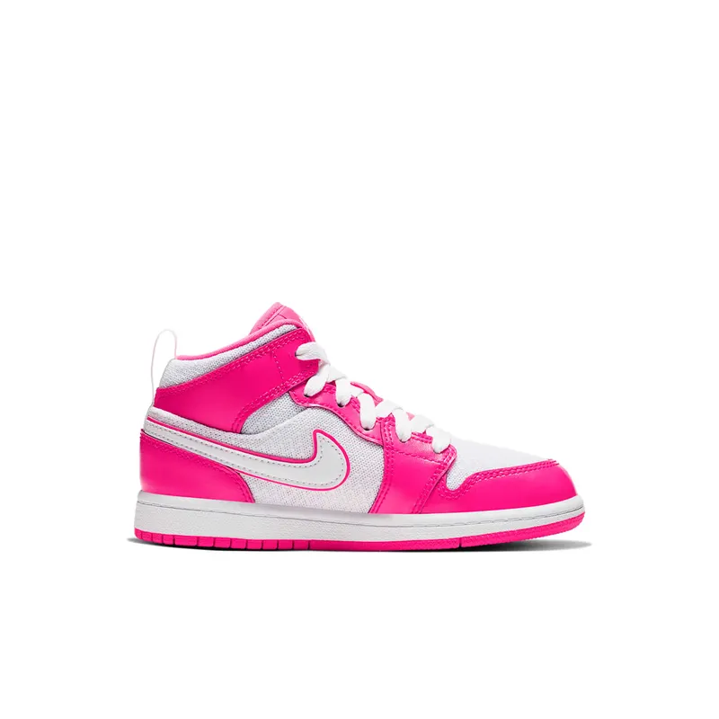 Jordan 1 Mid Hyper Pink White (PS) Hyper Pink/White-White (640737-611)