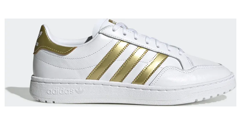 adidas Team Court Schuh Cloud White / Gold Metallic / Cloud White (EF6058)