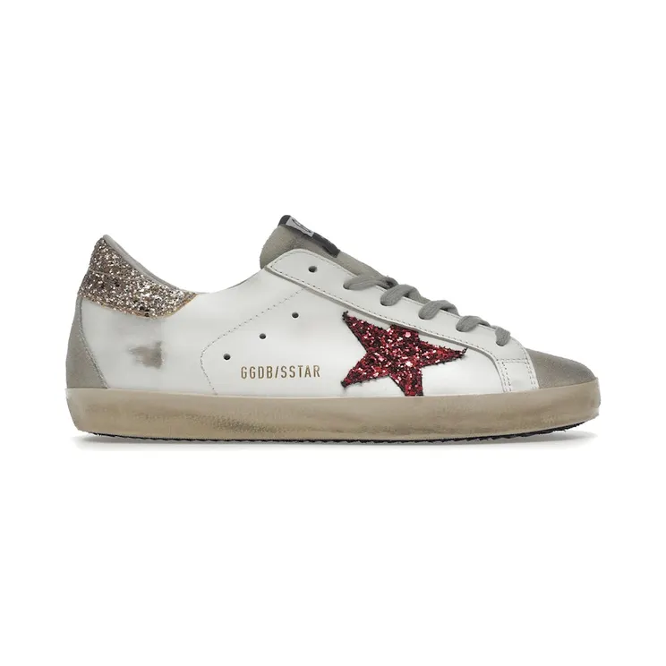 Golden Goose Super-Star White Red Glitter (GWF00102.F001754.10694)