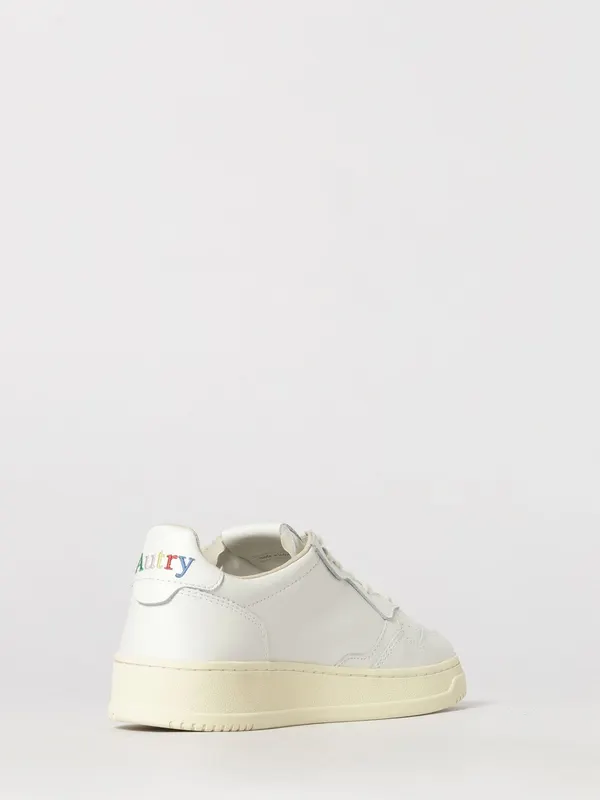 Autry Medalist Low Two-Tone Calfskin and Suede Trainers Beige (AULMBG01)
