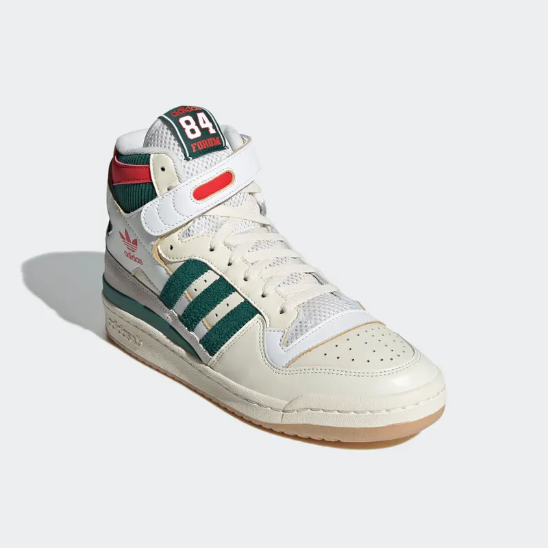 Adidas Forum 84 High Cream White / Collegiate Green / Red (GX9055)