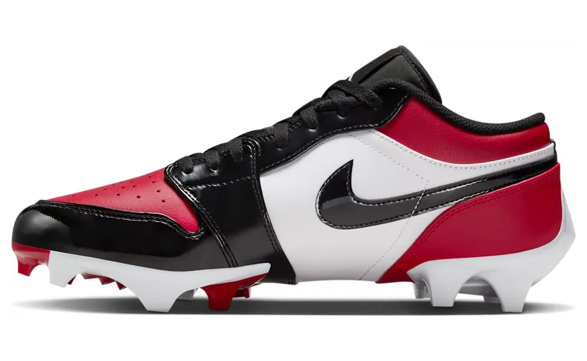 Air Jordan 1 Low TD Cleat Patent “Bred Toe” (FJ6245-601)