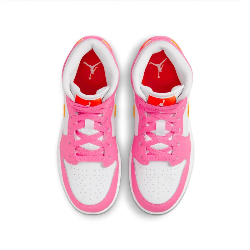 Air Jordan 1 Mid Pinksicle Safety Orange (GS) (DX3240-681)