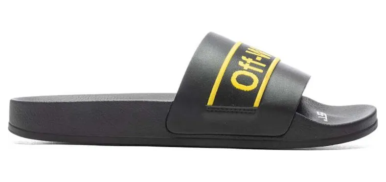 OFF-WHITE Industrial Belt Slide Black Yellow (OMIC001C99MAT0031018)