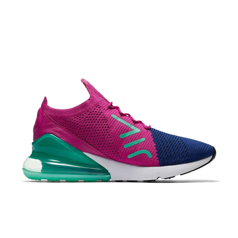 Nike Air Max 270 Flyknit Fuchsia Flash Deep Royal Blue/Black-Fuchsia Flash (AO1023-401)