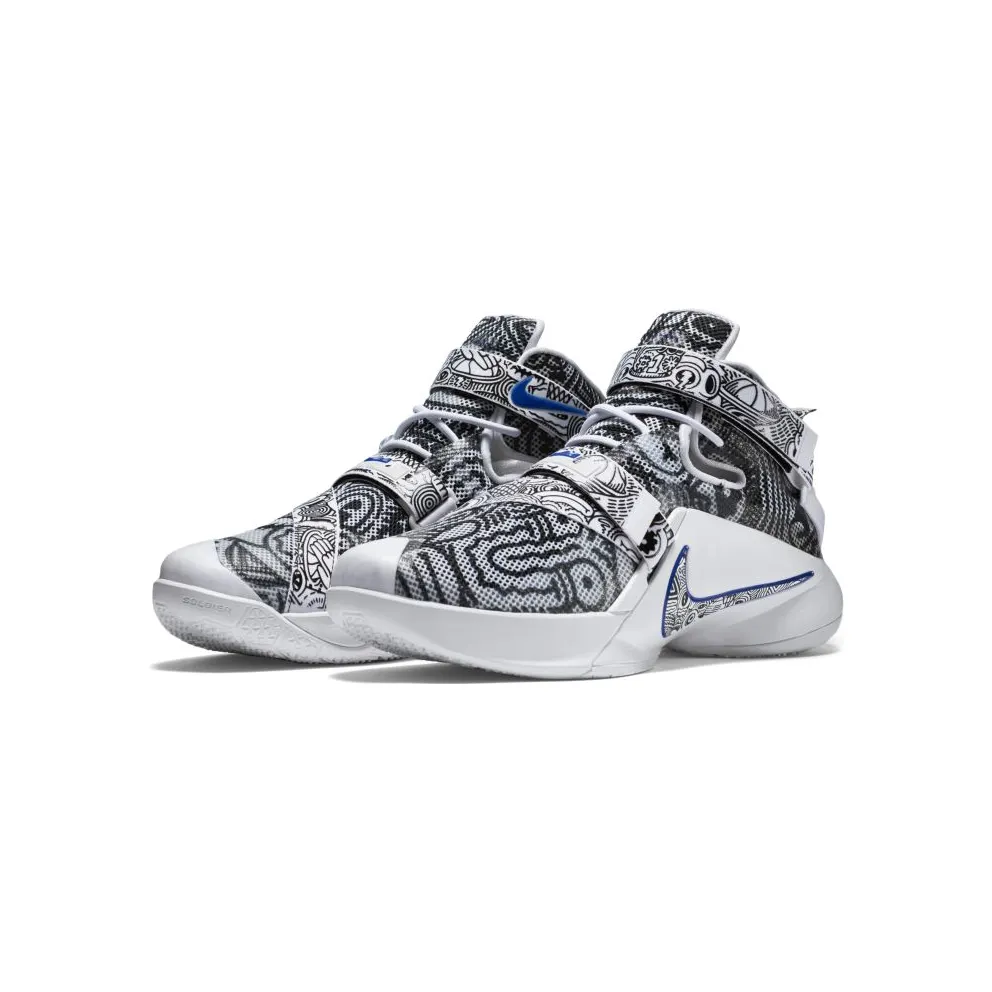Nike LeBron Solider 9 Freegums Black/White-Concord (810803-014)